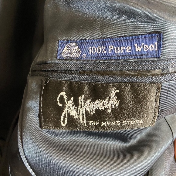 VTG Burberrys Mens Two Button Sport Jacket Navy Blue 100% Pure Wool Classic USA - Picture 4 of 15